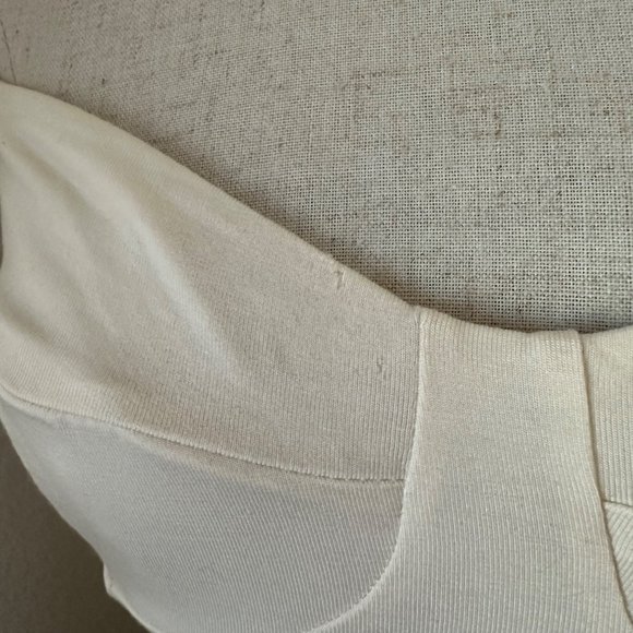 Reformation A Line Dress Sweetheart Midi Pullover Spaghetti Straps Ivory Color S - Picture 9 of 10